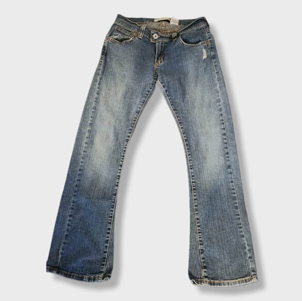 Levis Slouch Flare 527 Medium Wash Jeans Juniors 7M - Picture 2 of 4